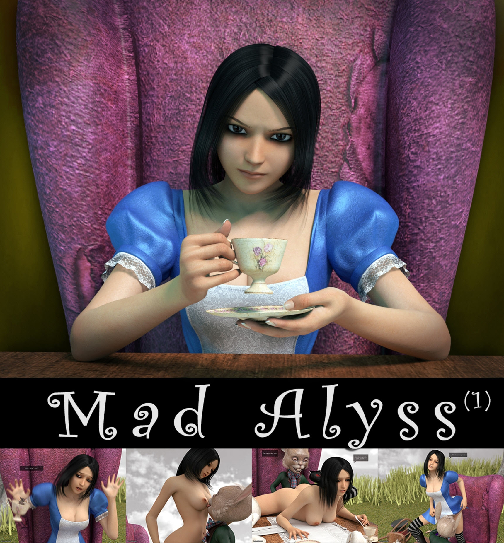 [Amusteven] Mad Alyss - Alice in Wonderland 3D Porn Comic